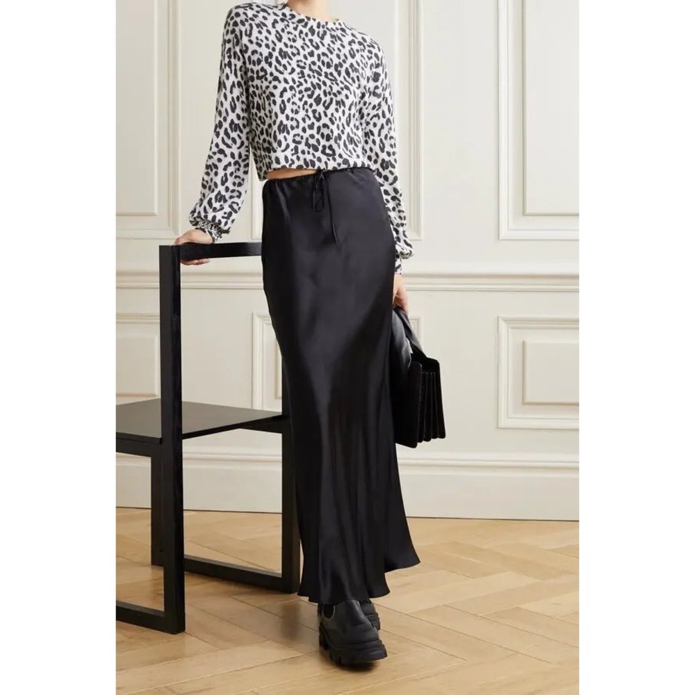 Alice + Olivia Ansley Leopard-Jacquard Cashmere Sweater Size‎ XS Crop